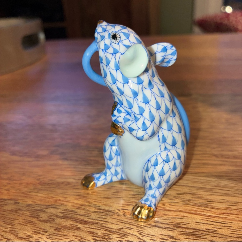 Herend Zodiac rat blue 15521 - Picture 3 of 6